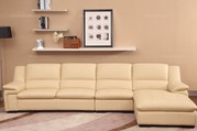 Cofonia Modern Nude Leather Corner Sofa