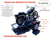 Motorcycle Trailer with 3 Rails