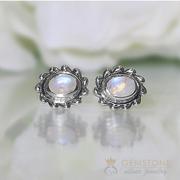 Moonstone Studs-Mighty Waves